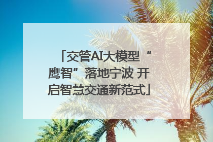 交管AI大模型“鹰智”落地宁波 开启智慧交通新范式