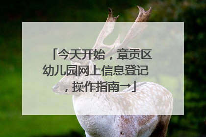 今天开始，章贡区幼儿园网上信息登记，操作指南→