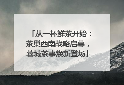 从一杯鲜茶开始：茶巢西南战略启幕，蓉城茶事焕新登场
