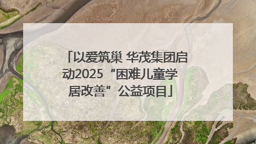 以爱筑巢 华茂集团启动2025“困难儿童学居改善”公益项目
