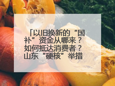 以旧换新的“国补”资金从哪来？如何抵达消费者？山东“硬核”举措有这些→
