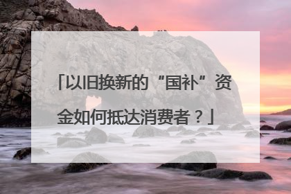 以旧换新的“国补”资金如何抵达消费者？