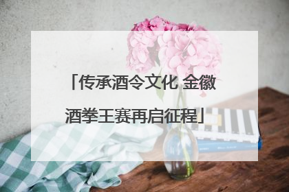 传承酒令文化 金徽酒拳王赛再启征程