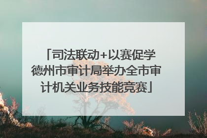 司法联动+以赛促学 德州市审计局举办全市审计机关业务技能竞赛
