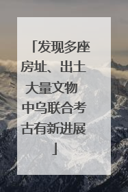 发现多座房址、出土大量文物 中乌联合考古有新进展