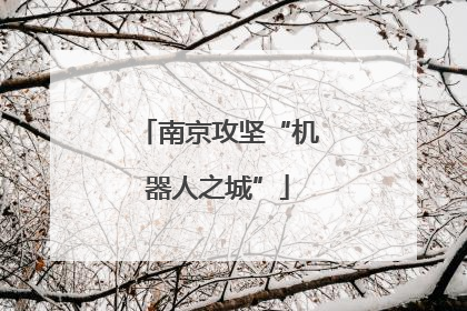 南京攻坚“机器人之城”