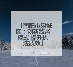 南阳市宛城区：创新监督模式 提升执法质效