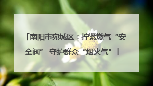 南阳市宛城区：拧紧燃气“安全阀” 守护群众“烟火气”