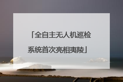 全自主无人机巡检系统首次亮相夷陵