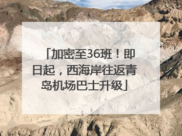 加密至36班！即日起，西海岸往返青岛机场巴士升级