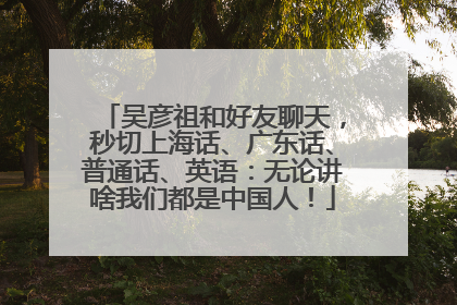 吴彦祖和好友聊天，秒切上海话、广东话、普通话、英语：无论讲啥我们都是中国人！