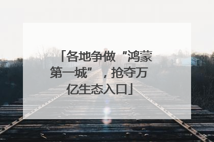各地争做“鸿蒙第一城”，抢夺万亿生态入口