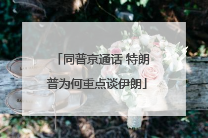 同普京通话 特朗普为何重点谈伊朗