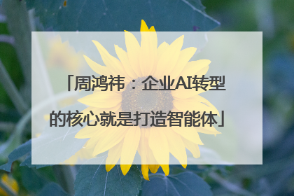 周鸿祎：企业AI转型的核心就是打造智能体