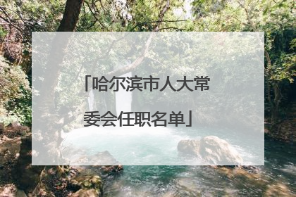 哈尔滨市人大常委会任职名单