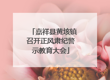 嘉祥县黄垓镇召开正风肃纪警示教育大会