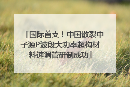 国际首支！中国散裂中子源P波段大功率超构材料速调管研制成功