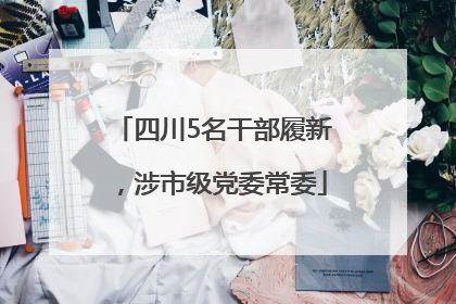四川5名干部履新，涉市级党委常委