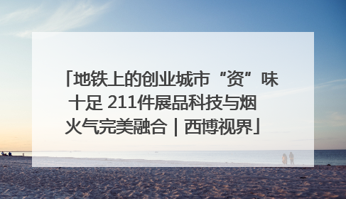 地铁上的创业城市“资”味十足 211件展品科技与烟火气完美融合｜西博视界