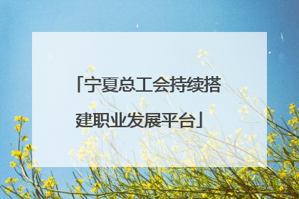 宁夏总工会持续搭建职业发展平台