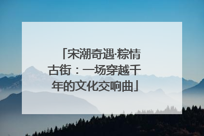 宋潮奇遇·粽情古街：一场穿越千年的文化交响曲