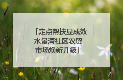 定点帮扶显成效 水景湾社区农贸市场焕新升级