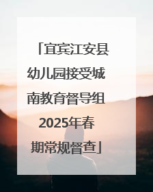 宜宾江安县幼儿园接受城南教育督导组2025年春期常规督查
