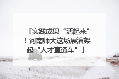 实践成果“活起来”！河南师大这场展演架起“人才直通车”