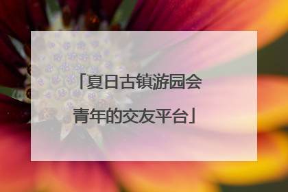 夏日古镇游园会 青年的交友平台