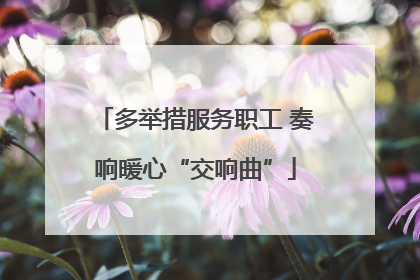 多举措服务职工 奏响暖心“交响曲”