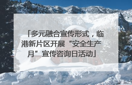 多元融合宣传形式，临港新片区开展“安全生产月”宣传咨询日活动