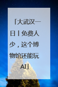 大武汉一日丨免费人少，这个博物馆还能玩AI