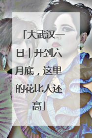 大武汉一日︱开到六月底，这里的花比人还高