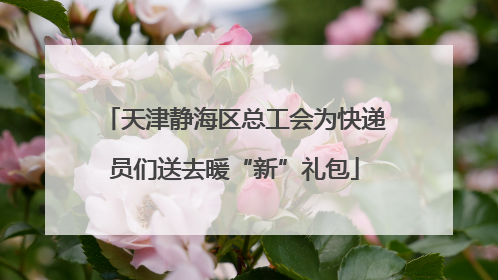 天津静海区总工会为快递员们送去暖“新”礼包