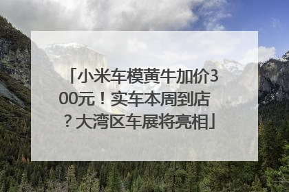 小米车模黄牛加价300元！实车本周到店？大湾区车展将亮相