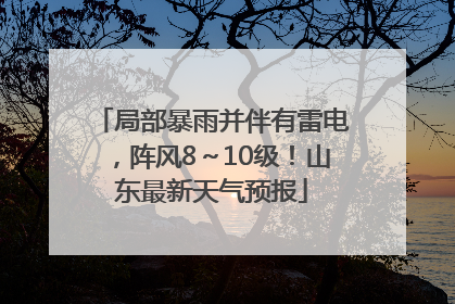 局部暴雨并伴有雷电，阵风8～10级！山东最新天气预报