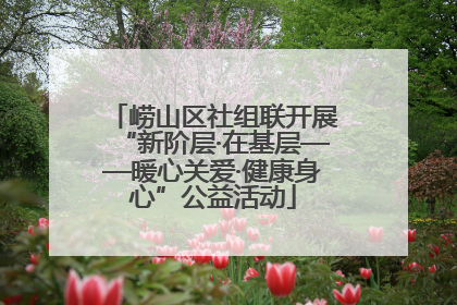 崂山区社组联开展“新阶层·在基层——暖心关爱·健康身心”公益活动