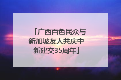 广西百色民众与新加坡友人共庆中新建交35周年
