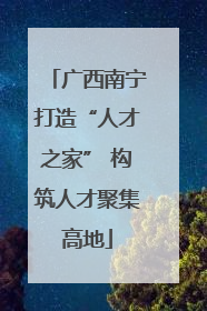 广西南宁打造“人才之家” 构筑人才聚集高地