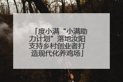 度小满“小满助力计划”落地汝阳支持乡村创业者打造现代化养鸡场