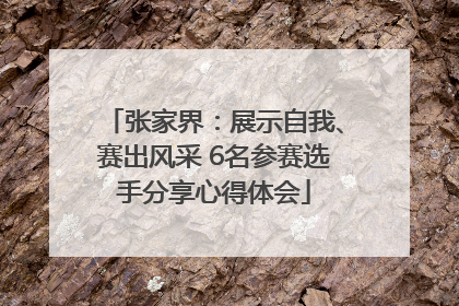 张家界：展示自我、赛出风采 6名参赛选手分享心得体会