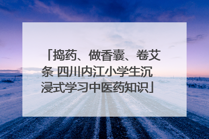 捣药、做香囊、卷艾条 四川内江小学生沉浸式学习中医药知识