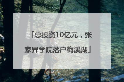 总投资10亿元，张家界学院落户梅溪湖