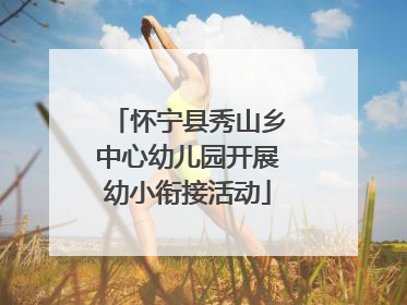怀宁县秀山乡中心幼儿园开展幼小衔接活动