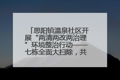 思阳镇温泉社区开展“两清两改两治理”环境整治行动——七栋全面大扫除，共建洁净家园