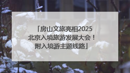 房山文旅亮相2025北京入境旅游发展大会！附入境游主题线路