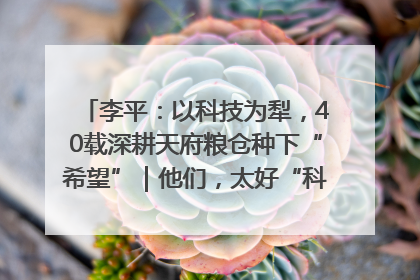 李平：以科技为犁，40载深耕天府粮仓种下“希望”｜他们，太好“科”了& 9312
