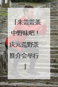 来尝尝茶中野味吧！庆元荒野茶推介会举行