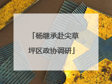 杨继承赴尖草坪区政协调研