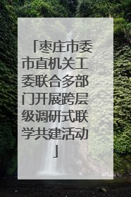 枣庄市委市直机关工委联合多部门开展跨层级调研式联学共建活动